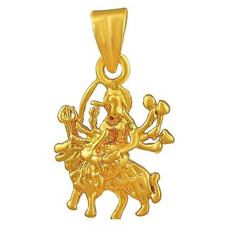                       Gold Plated Maa Durga Sherawali Pendant Without chain for Men&Womenby Jaipur gemstone                                              
