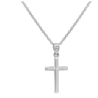                       Jaipur gemstone -Sterling Silver Plating Jesus Cross Pendant                                              