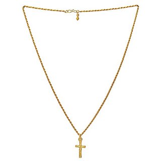                       Jaipur gemstone - Pendant  Gold Platedjesus cross natural and unisex pendant                                              