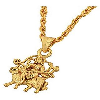                       Maa Durga Sherawali Pendant without chain  gold plated Pendant by Jaipur gemstone                                              