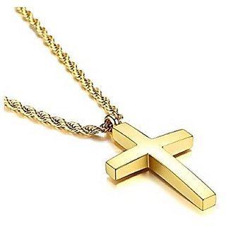                       Jaipur gemstone  - Original Gold Plated Plating Jesus Cross Pendant Without Chain                                              