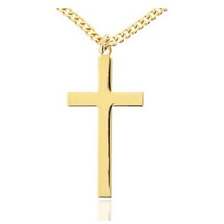                       Jaipur gemstone - Gold Plated Plating Jesus Cross Pendant                                              