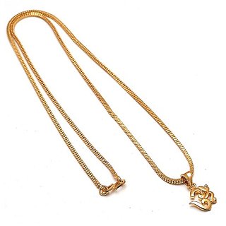                       om Pendant for Men & Women Pure Gold Plated Locket by Jaipur gemstone                                              
