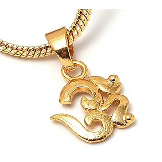                       Jaipur gemstone  - Pendant Locket Lord om Gold Plated  for Men,Women & Girls                                              