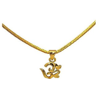                       Gold Plated OM Pendant without Chain Daily use for Men Womens Girls by Jaipur gemstone                                              