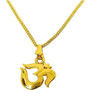                       Original Gold Plated OM Pendant Without Pendant by Jaipur gemstone                                              