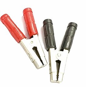KADERA Heavy Duty 600 Amp. Crocodile Alligator Clip Set Electrical Battery Clamp Connector. (100 Made in India)