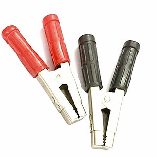 KADERA Heavy Duty 600 Amp. Crocodile Alligator Clip Set Electrical Battery Clamp Connector. (100 Made in India)