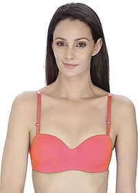 Penance for you Women T-Shirt Lightly Padded Bra Adjustable Strap Colour : Pink