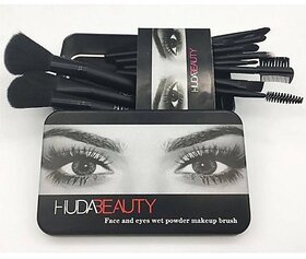 12 Huda Beauty Face and Eyes Wet Powder Makeup Brush Set