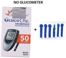 Dr. Morepen BG03 50 sugar test Strips+100 Lancets (Strips  Lancets only pack)