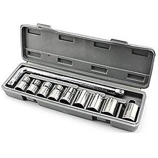                       Shopper52 10 in 1 Socket Wrench Spanner Set / Automobile Repair Tool Box -10PCTK                                              