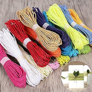 Hippity Hop Crafts Set Of 4 X 10 Meter Colorful Diy Paper Rope Threads For Various Art And Craft Projects And Decoration