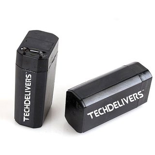 TechDelivers 2Pcs 4Volt 1500mAh Sealed Lead Acid Rechargeable Battery 2