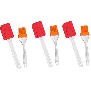 Silicone Brush and Spatula Set, 6-Pieces (Assorted Color)
