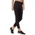 Threadstone Women's Black Plain Spandex Active Wear/Leggings