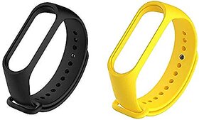 microbirdss Black And yellow Band Strap For Mi3 And Mi4 Fitness Smart Band Strap Smart Band Strap