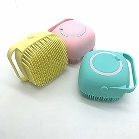 Alciono Silicone Soft Bath Body Brush with Shampoo Dispenser Body Pack of 2 Scrubber use in Shower, Deep Cleaning