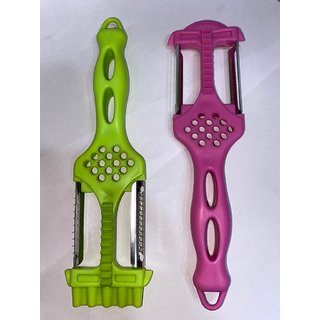                       H'ENT 8 in 1 Magic Multi-Functional  Vegetable Cutter and Peelar SET OF 2                                              