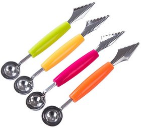 Hent 2 In 1 Fruit Platter Carving Knife Fruit Digging Spoon Cream Ball Spoo