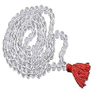 Ceylonmine Stone Sphatik Beaded String Mala for pooja Japa Ceylonmine Stone Sphatik Beaded String Mala for pooja Japa