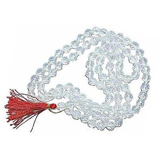                       Ceylonmine - Stone Sphatik  Mala for pooja                                              