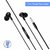 Portronics Conch Delta POR-1155 In the Ear Tangle Free Cable in-Line Mic Noise Reduction Wired Earphones (Black)