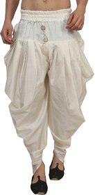 DISONE White Silk Harem Pant for Men