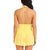 Babydoll Yellow Self Design Exotic Naughty Night Dress for Ladies FREE SIZE (Halter Neck Special Dress)