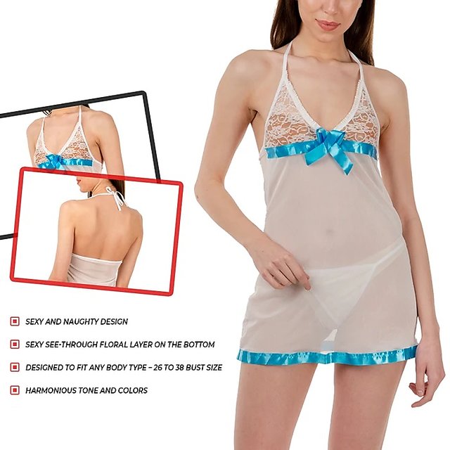 Buy Babydoll Sexy Naughty Night Dress White Exotic for Girls (First Night  Exclusive) Online @ ₹360 from ShopClues