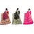 Rangkruti Set of 3 Cotton Polyester Blend with Jari Jacquard Weaving Banarasi Women's Saree with Blouse Piece
