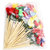 Hippity Hop Cocktail Sticks Party Frilled Toothpicks, Multicolor Rose