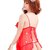Babydoll Quinize Red Self Design Exotic Naughty Night Dress for Girls (Tempting Dress in Net)