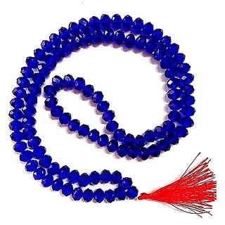                       Ceylonmine Stone Blue Sapphire mala for Pooja                                              