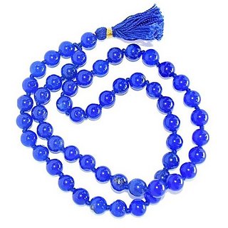 Ceylonmine - Stone Blue Sapphire Beaded String Mala for Japa Ceylonmine - Stone Blue Sapphire Beaded String Mala for Japa