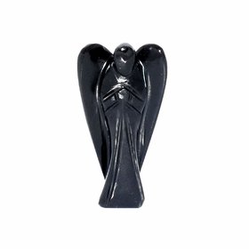 Reshamm Natural Crystal Stone Black Tourmaline Angel is A Universal Protector Its Gives Clarity of Thoughts, Stability.
