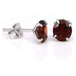 Hessonite Stone Silver Earringby Ceylonmine Hessonite Stone Silver Earringby Ceylonmine