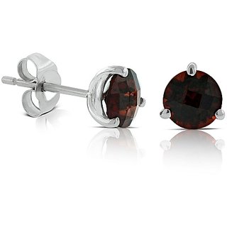                       Natural IGI Lab Certified Hessonite Stone Silver Earring By Ceylonmine                                              