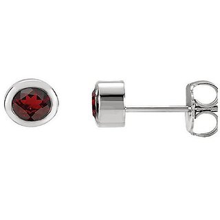                       Natural Hessonite Stone Lab Certified Silver Earring BY Ceylonmine                                              