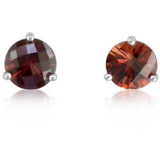                       Natural IGI Lab Certified Hessonite Silver Earring by Ceylonmine                                              