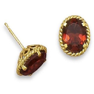 Hessonite Earring with 100 Original Lab Certified Gold Plated Earring by Ceylonmine Hessonite Earring with 100 Original Lab Certified Gold Plated Earring by Ceylonmine