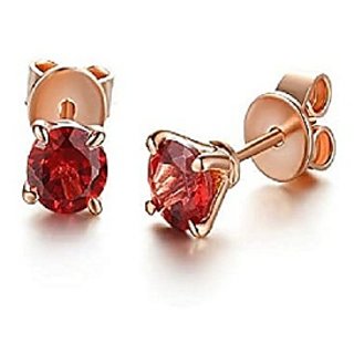                       100% Original Certified Stone Hessonite Gold Plated Earring By Ceylonmine                                              