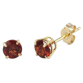                       Natural & Unheated Stone Hessonite Stone Gold Plated Earring by Ceylonmine                                              