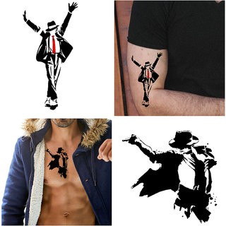 Buy Michael Jackson with Dance Combo Tattoo Waterproof Men and women  Temporary Body Tattoo (173+713) Online - Get 55% Off