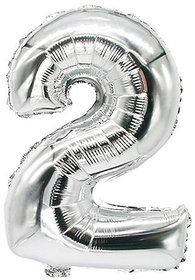 16 inch Numerical 2 Silver Balloon for baby shower, birthday, annversary, wedding decoration,