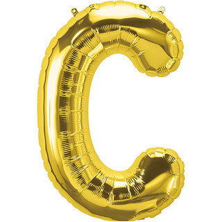                       16 inch inch Letter C Gold Balloon for baby shower, birthdya, annversary, wedding decoration, balloon bouquet,                                              
