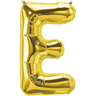                       16 inch inch Letter E Gold Balloon for baby shower, birthdya, annversary, wedding decoration, balloon bouquet,                                              