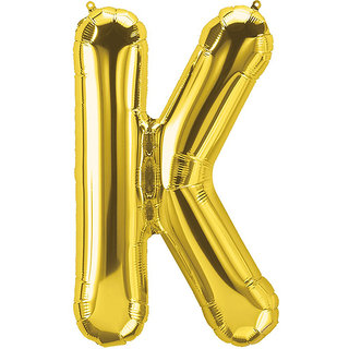                      16 inch inch Letter K Gold Balloon for baby shower, birthdya, annversary, wedding decoration, balloon bouquet,                                              