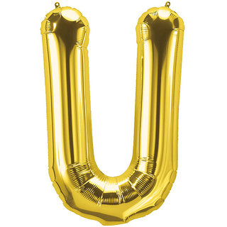                       16 inch inch Letter U Gold Balloon for baby shower, birthdya, annversary, wedding decoration, balloon bouquet,                                              