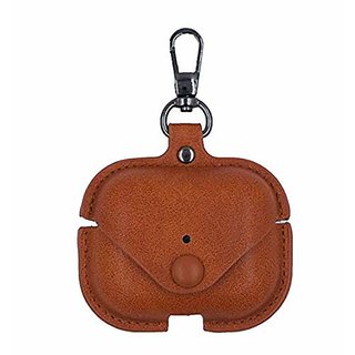 Buy S4 AirPods Pro Leather Case Cover with Metal Keychain